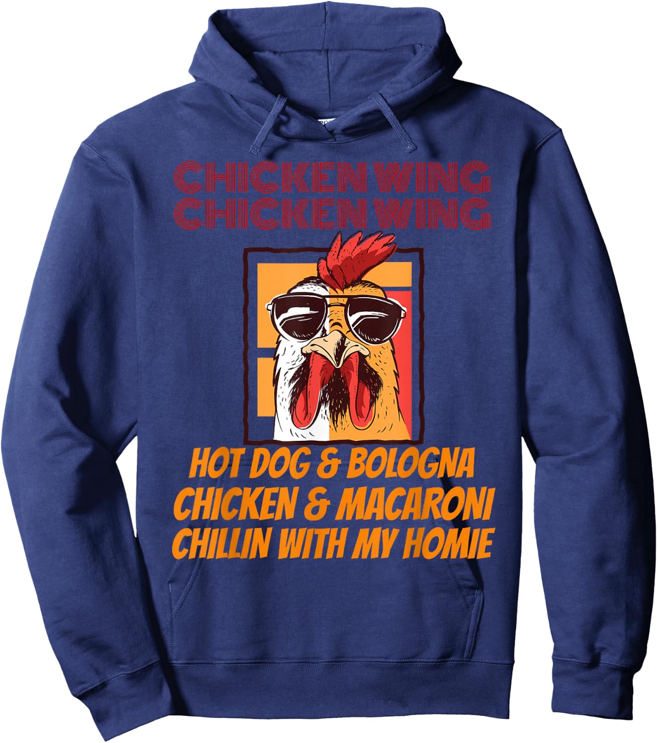 Kids chicken wing chicken wing hot dog and bologna Hoodie - Hoodie | Navy
