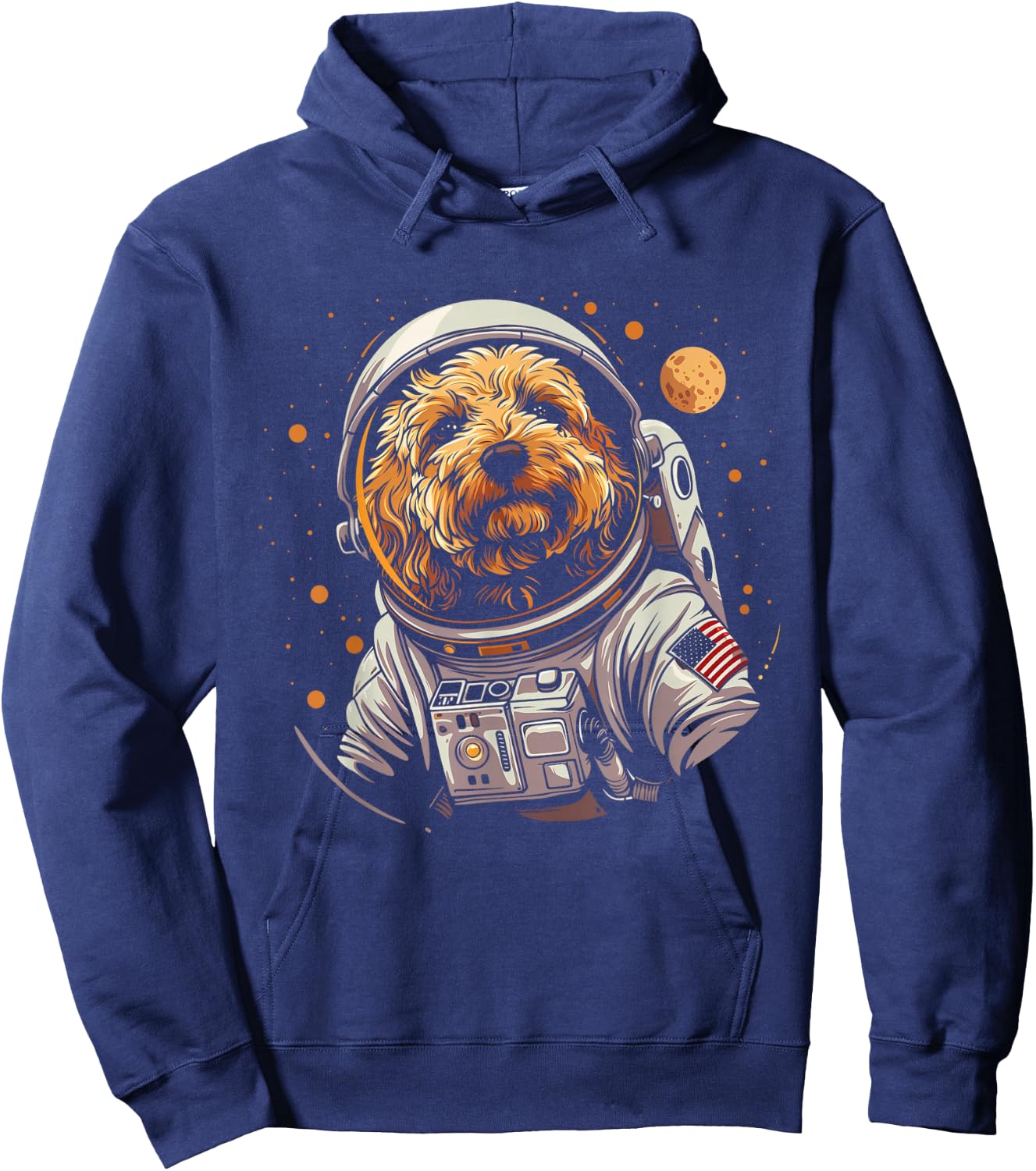 Goldendoodle Astronaut Space Suit Funny Doodle Dog Mom Dad Hoodie - Hoodie | Navy