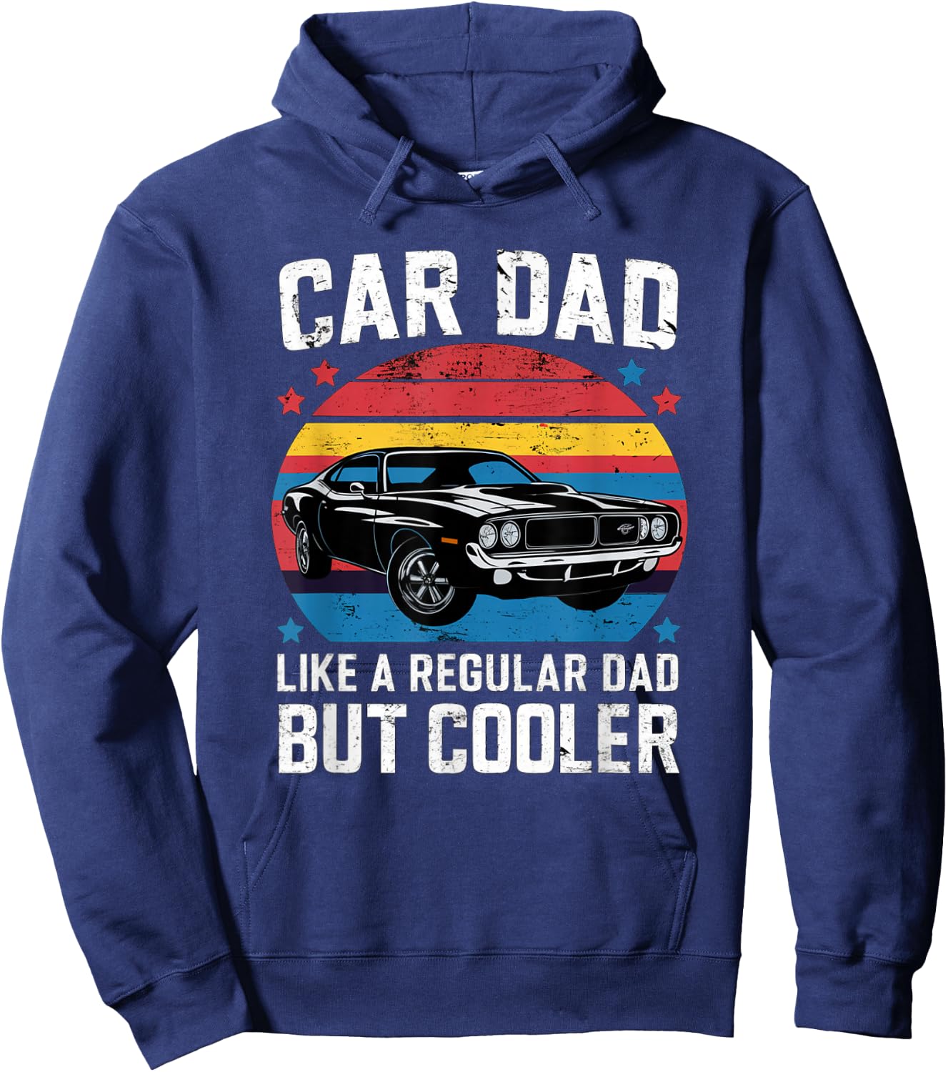 Classic Car Cool Dad Regular Dad but Cooler Car Dad Hoodie - Hoodie | Navy