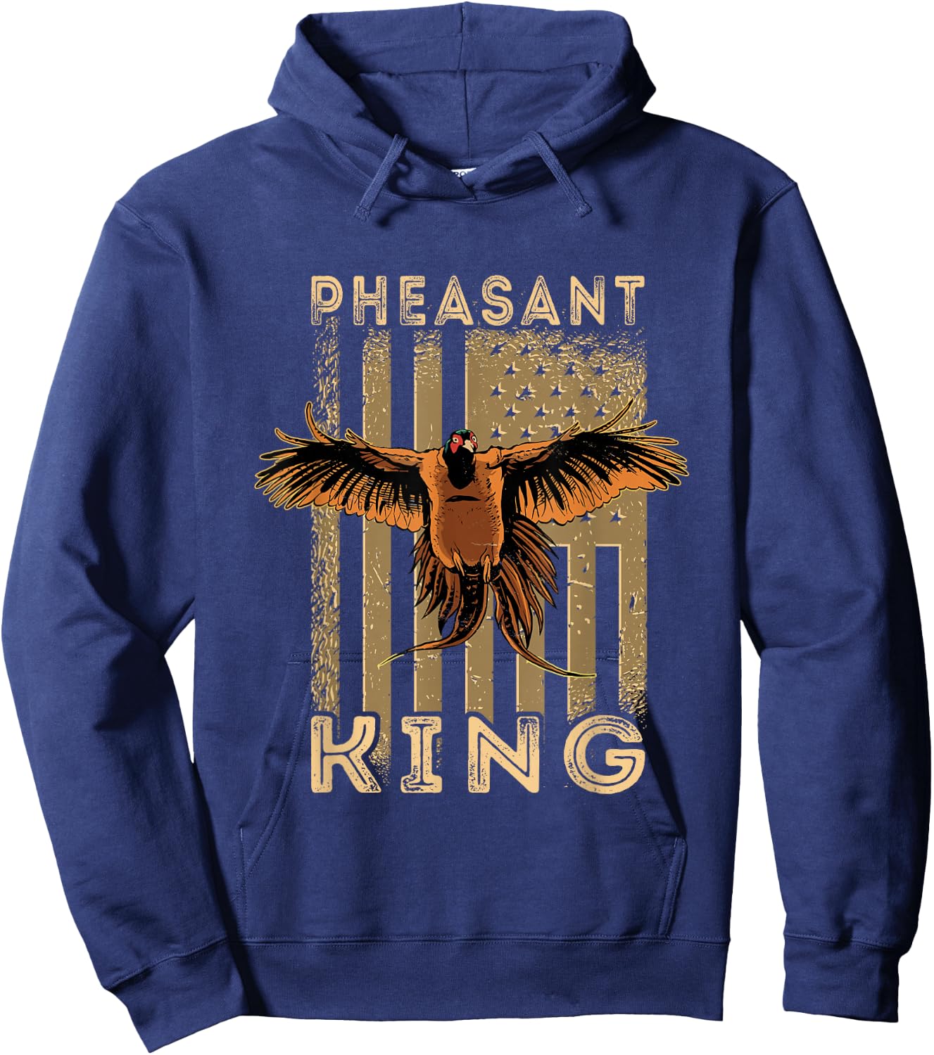 Pheasant Hunting USA American Pheasant King Pheasant Hunter Hoodie - Hoodie | Navy