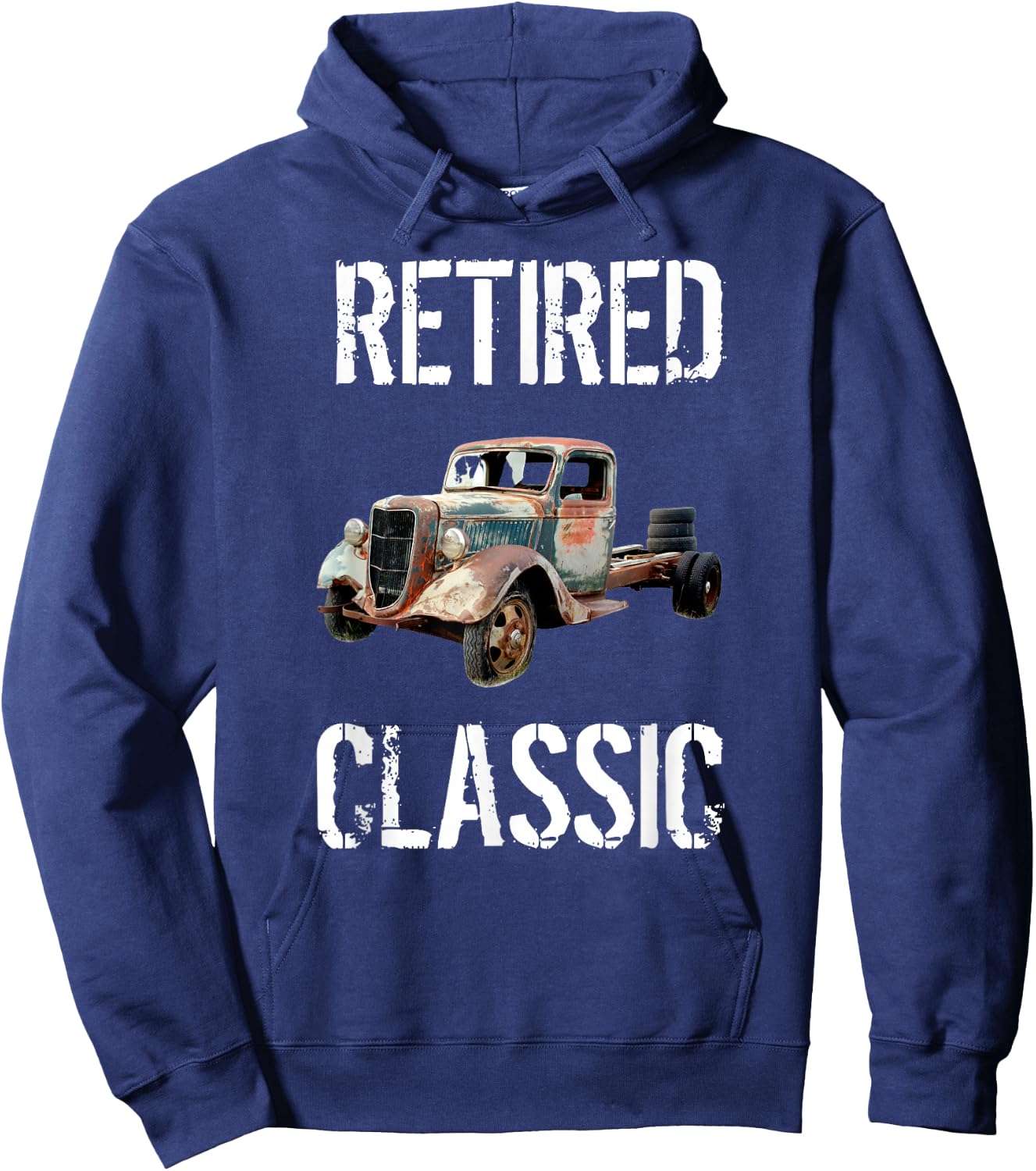 Funny Retirement Shirts Retired Classic Car Mechanic Hoodie - Hoodie | Navy