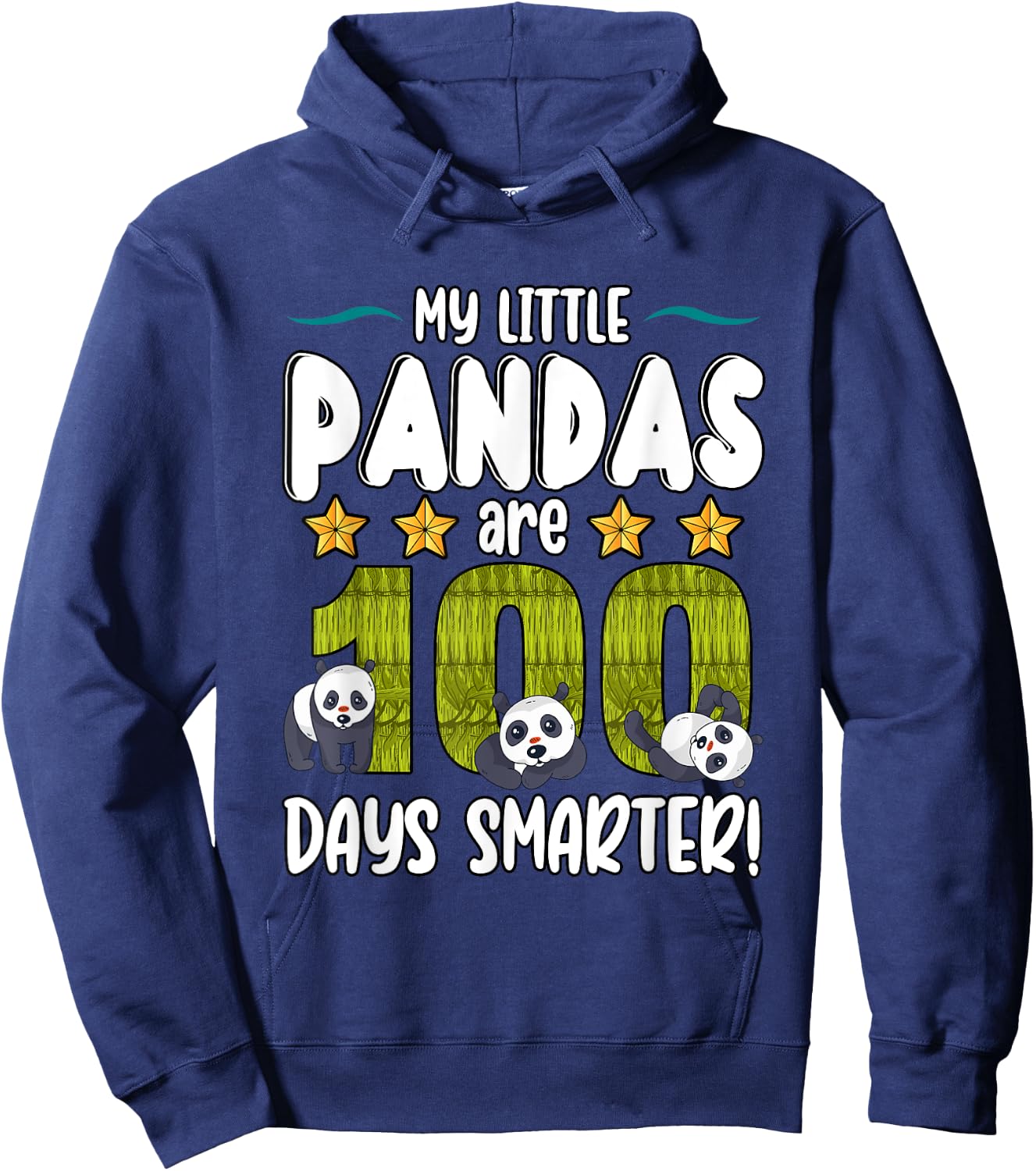 My Little Pandas Are 100 Days Smarter Teacher Student Hoodie - Hoodie | Navy