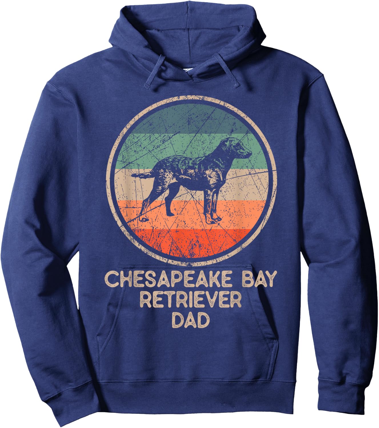 Chesapeake Bay Dog - Vintage Chesapeake Bay Retriever Dad Hoodie - Hoodie | Navy