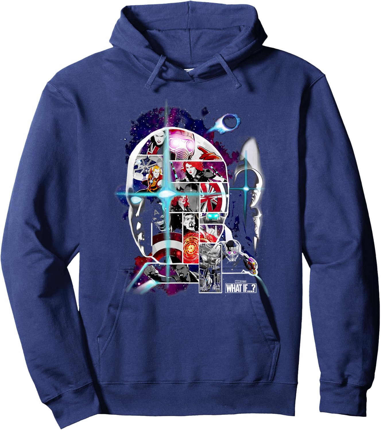 Marvel What If The Watcher Character Grid Fill Hoodie - Hoodie | Navy