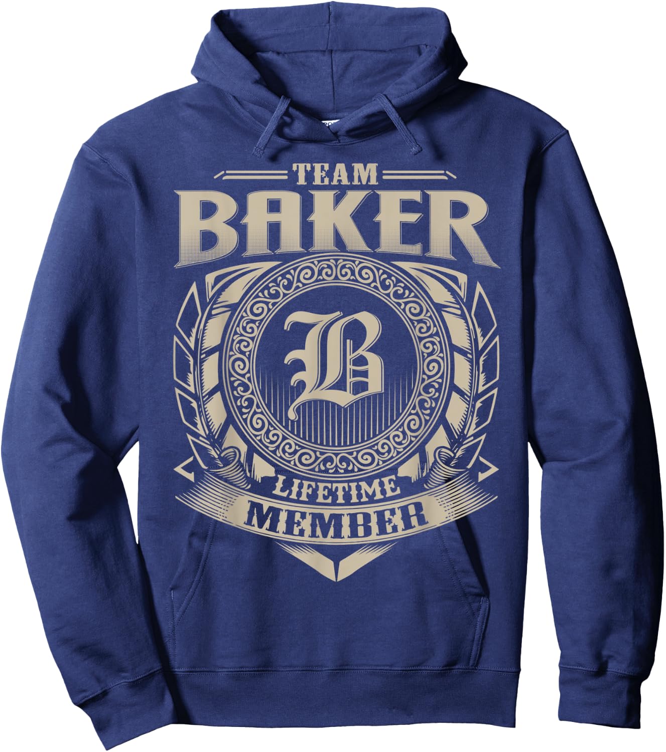 Team BAKER Lifetime Member Vintage BAKER Family Hoodie - Hoodie | Navy