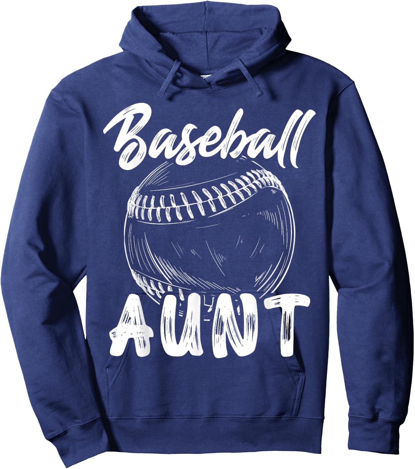 Baseball Aunt Family Matching Players Team Auntie Hoodie - Hoodie | Navy