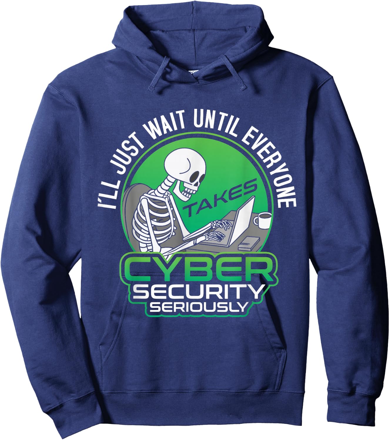 Hacking IT Tech Seriously Programmer Cyber Security Hacker Hoodie - Hoodie | Navy