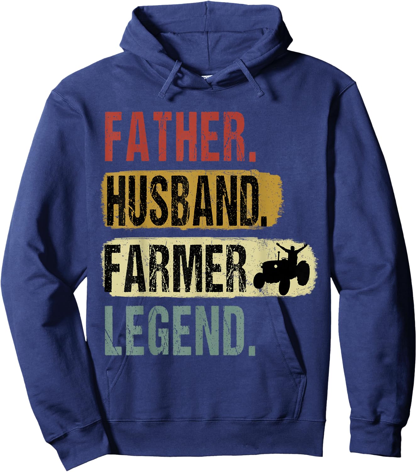 Father Husband Farmer Legend Farmer Dad Father's Day Hoodie - Hoodie | Navy