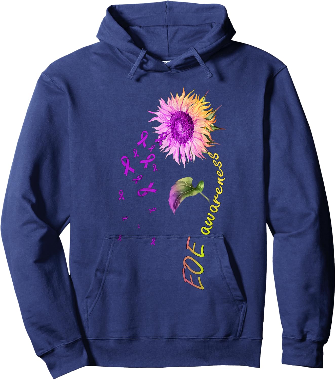 EOE Awareness Sunflower Hoodie - Hoodie | Navy