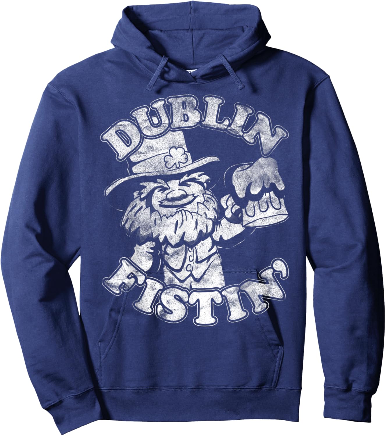 Funny, St Patricks Day, All Day Drinking, Dublin Fistin' Hoodie - Hoodie | Navy