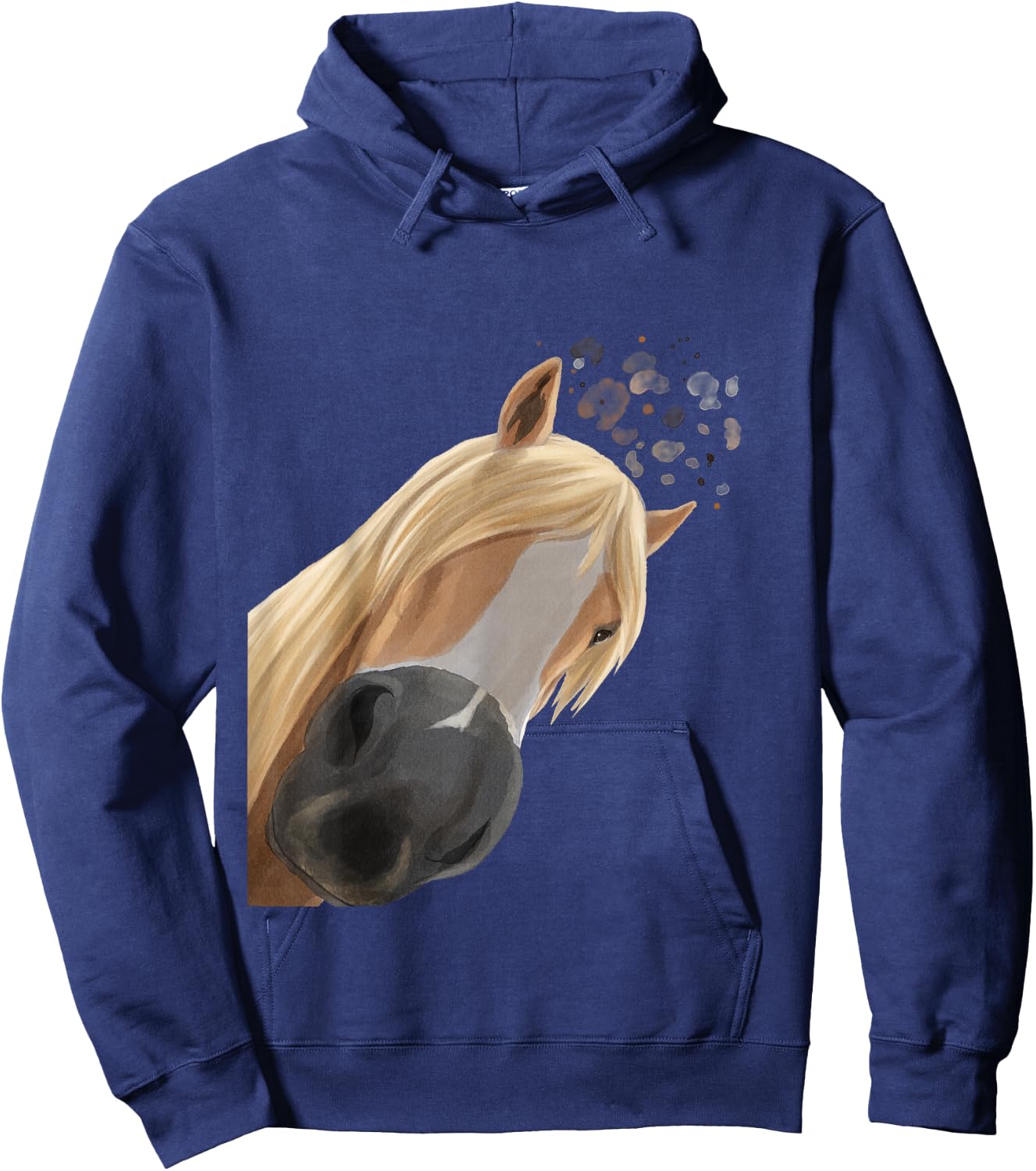 Funny Curious Haflinger Horse Hoodie - Hoodie | Navy