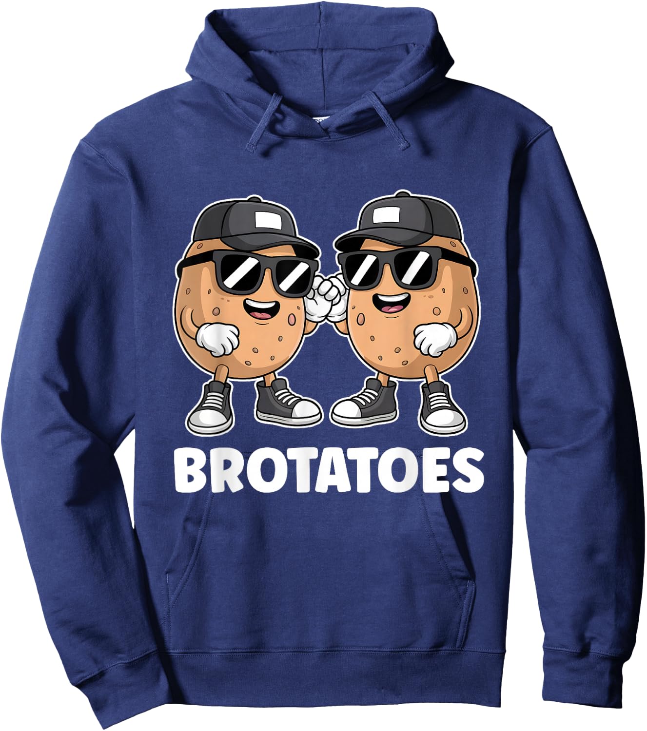 Best Friend Potato Pun Funny Matching Boys Bestie Brotatoes Hoodie - Hoodie | Navy