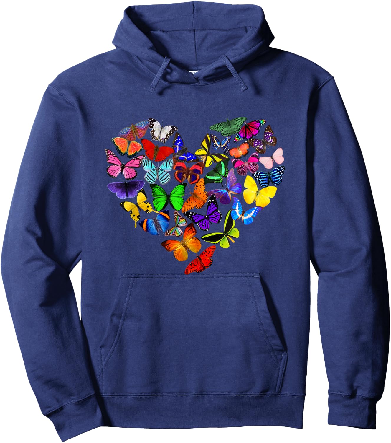Heart Full of Butterflies Butterfly Love Valentine's Day Hoodie - Hoodie | Navy