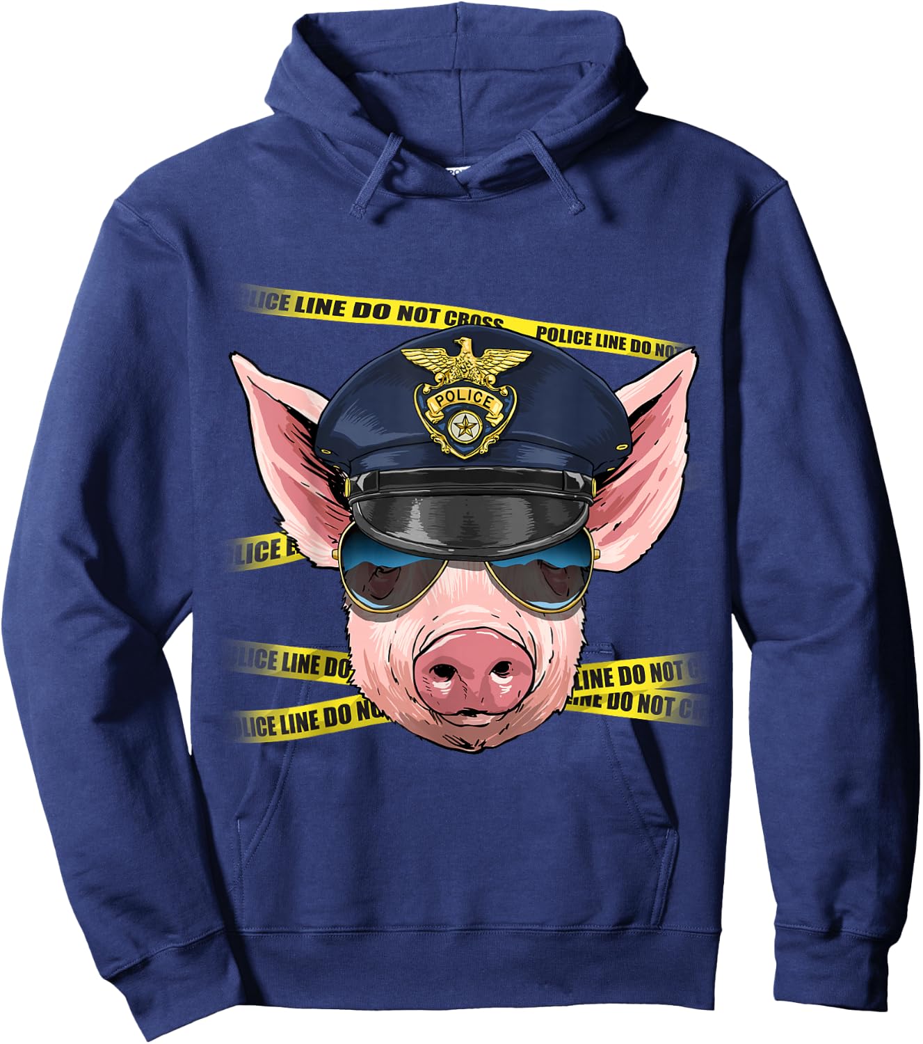 Pig Police Farmer Pig Farm Animal Lover Hoodie - Hoodie | Navy