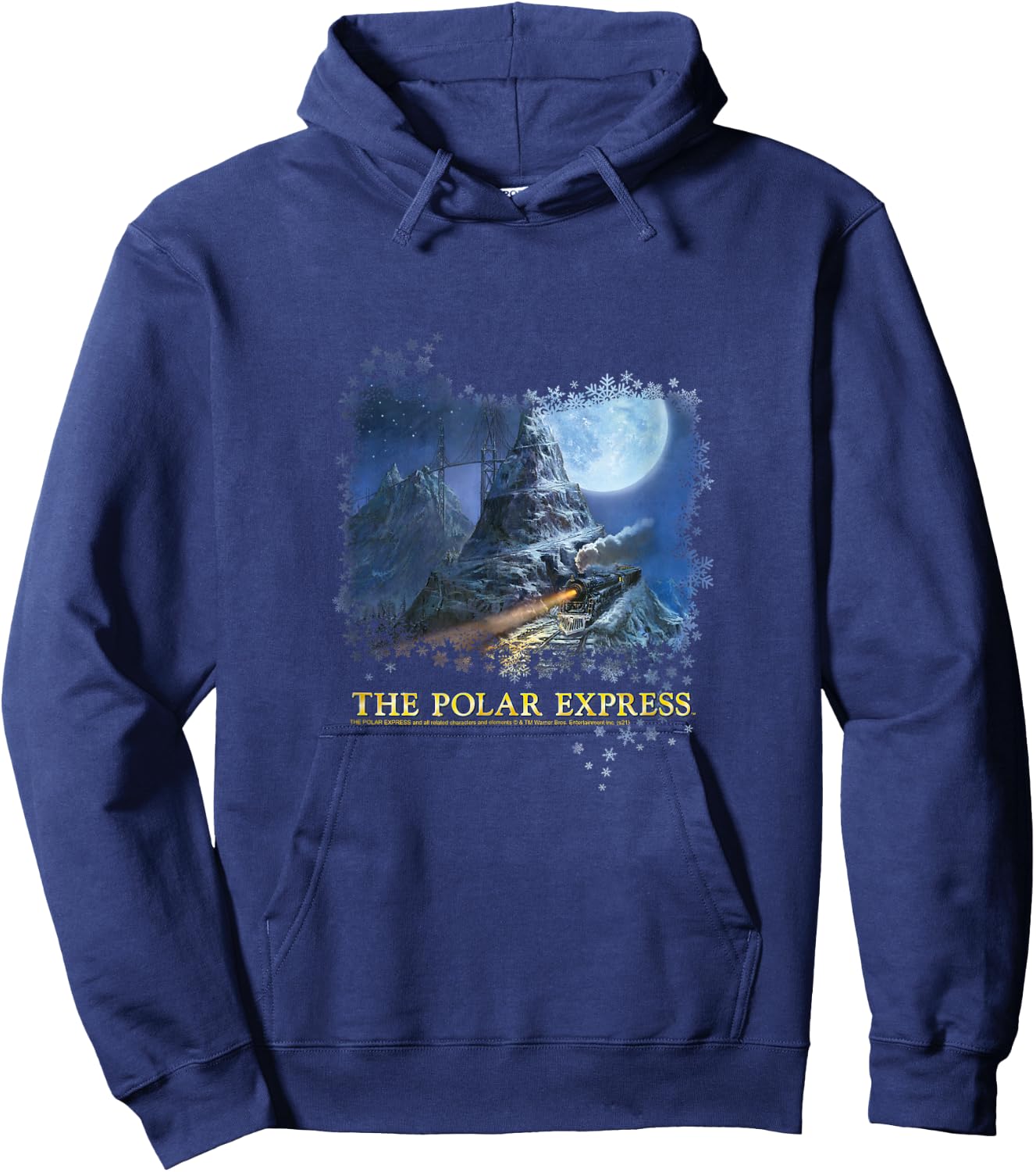Polar Express Mountain Painting Hoodie - Hoodie | Navy