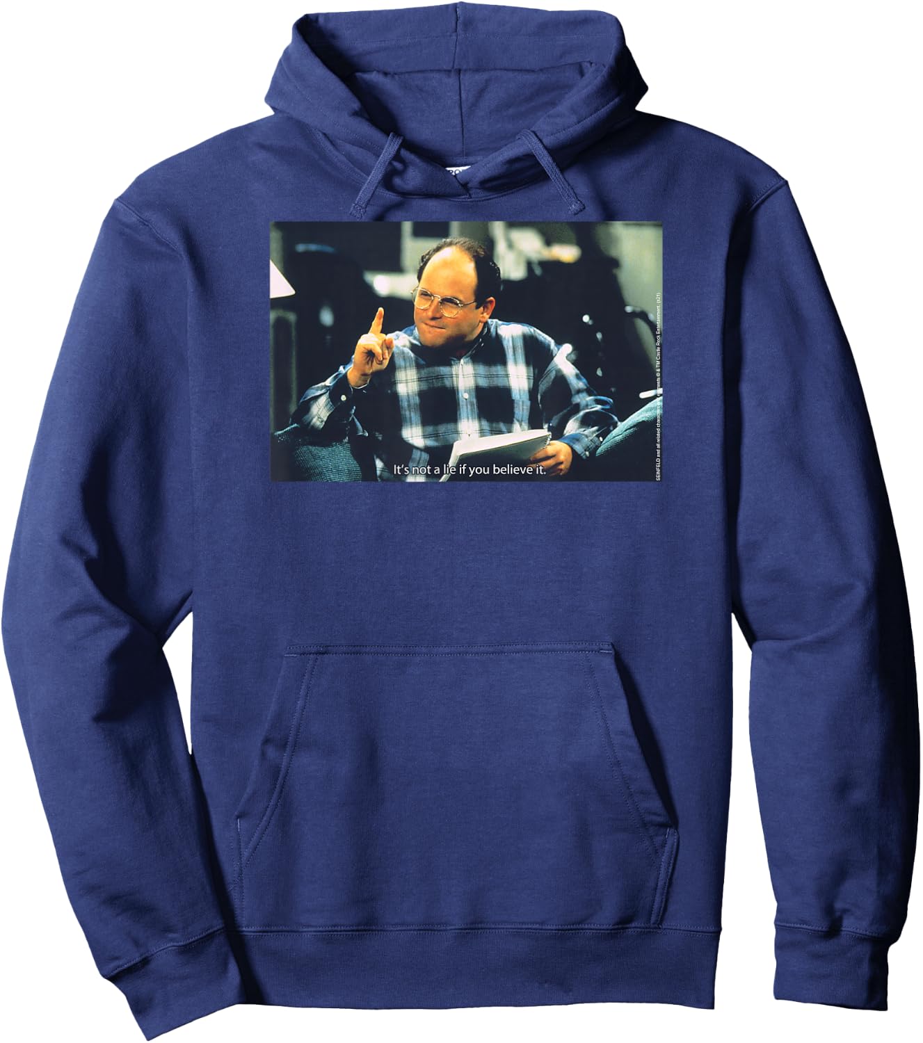 Seinfeld George It's Not a Lie If You Believe It 90's TV Hoodie - Hoodie | Navy