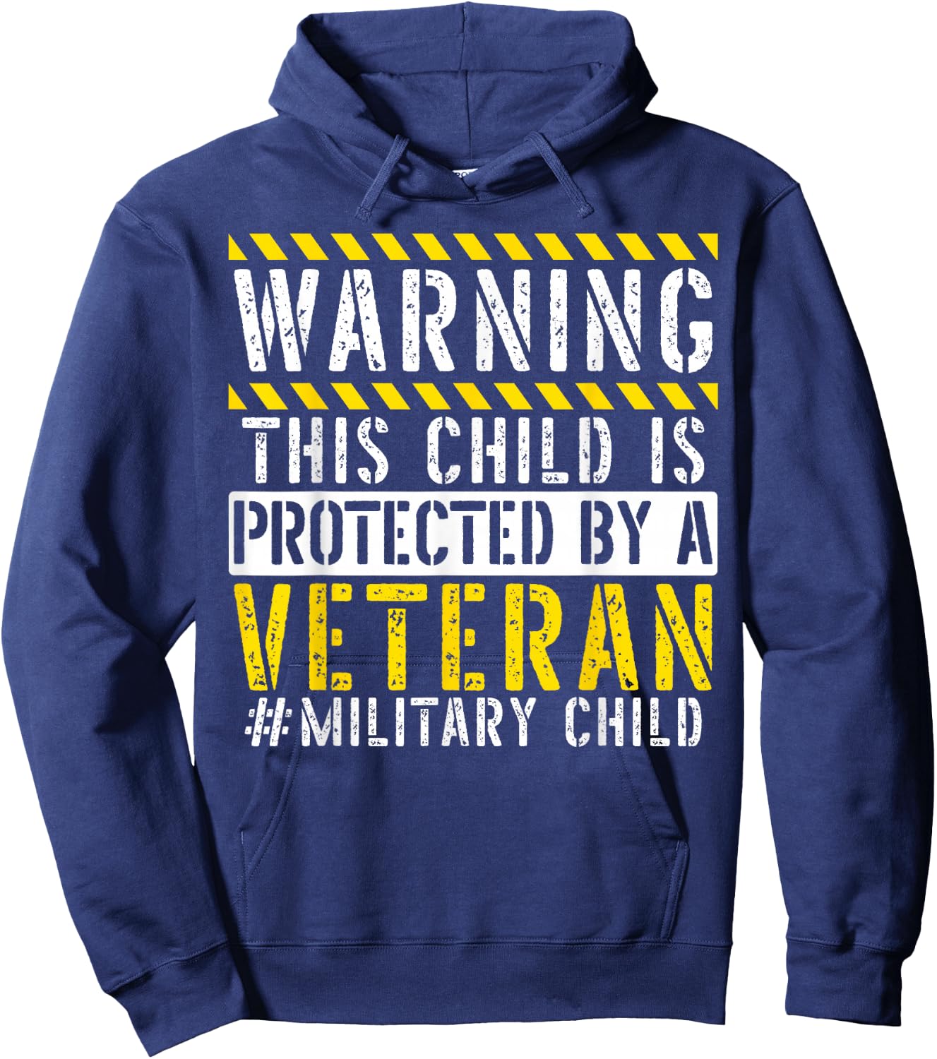 This Child Is Protected By A Veteran Military Child Month Hoodie - Hoodie | Navy