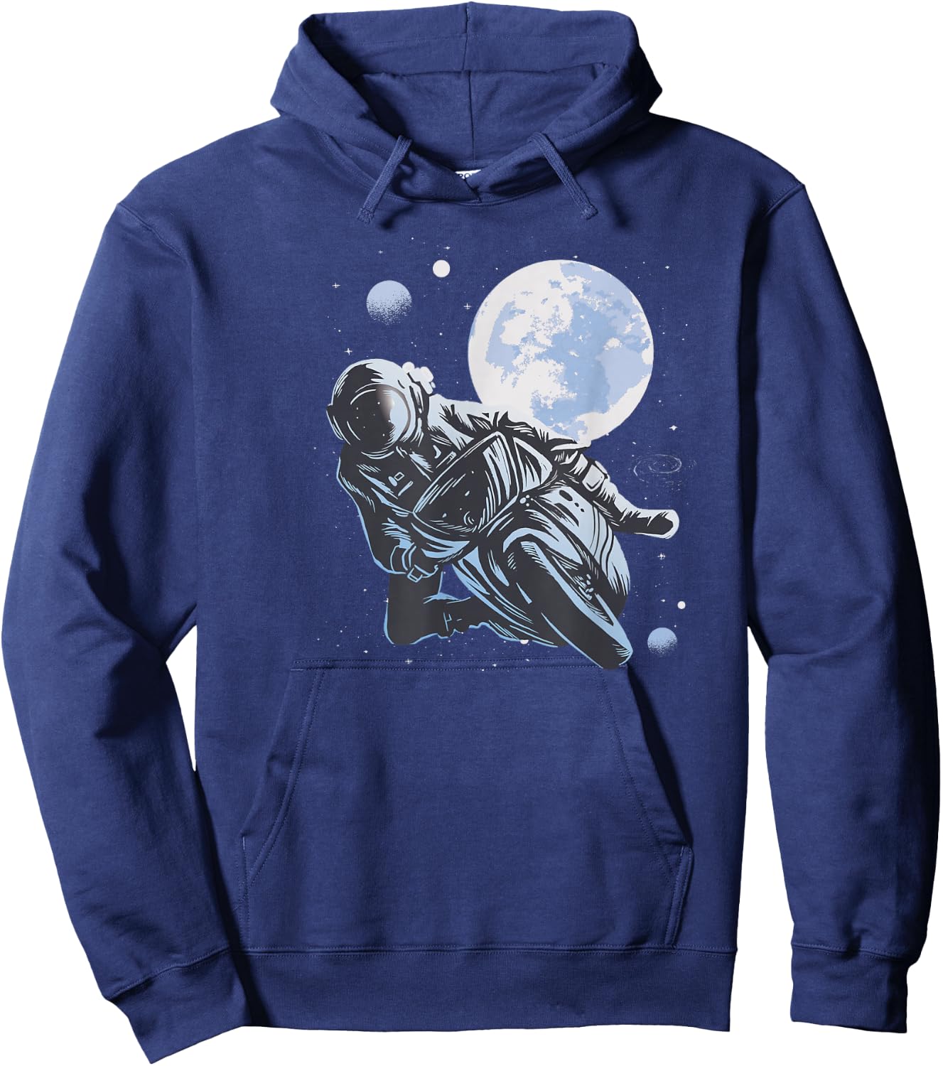 Space Motorcycle Journey Cosmic Night Sky Hoodie - Hoodie | Navy