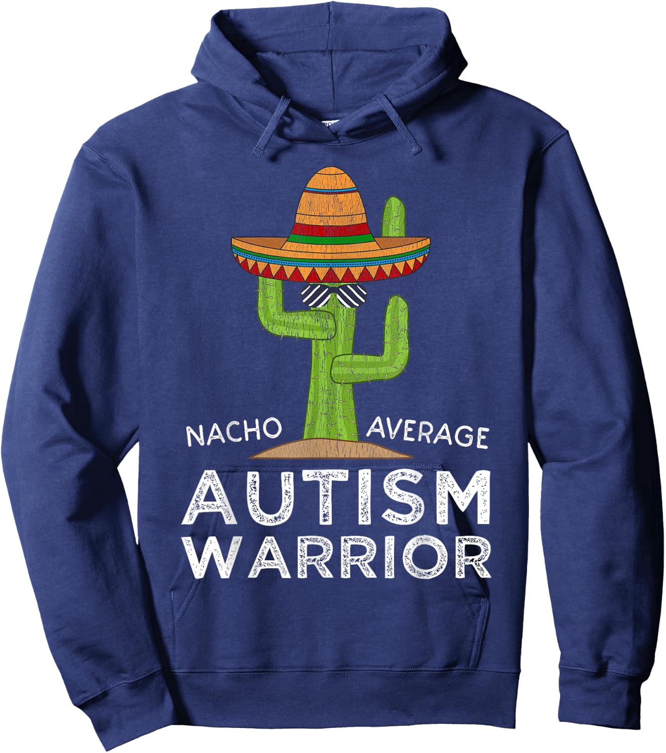 Fun Cute Autistic Support | Funny Autism Warrior Awareness Hoodie - Hoodie | Navy