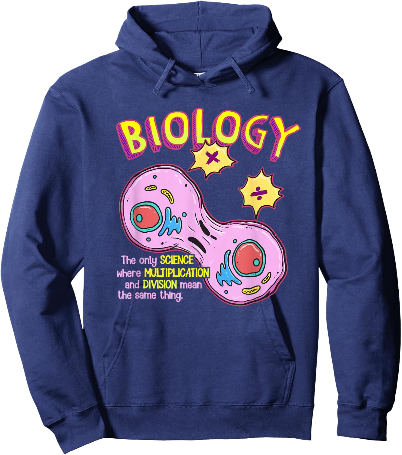 Teaching Biology Cell Science Teacher Funny Quote Hoodie - Hoodie | Navy
