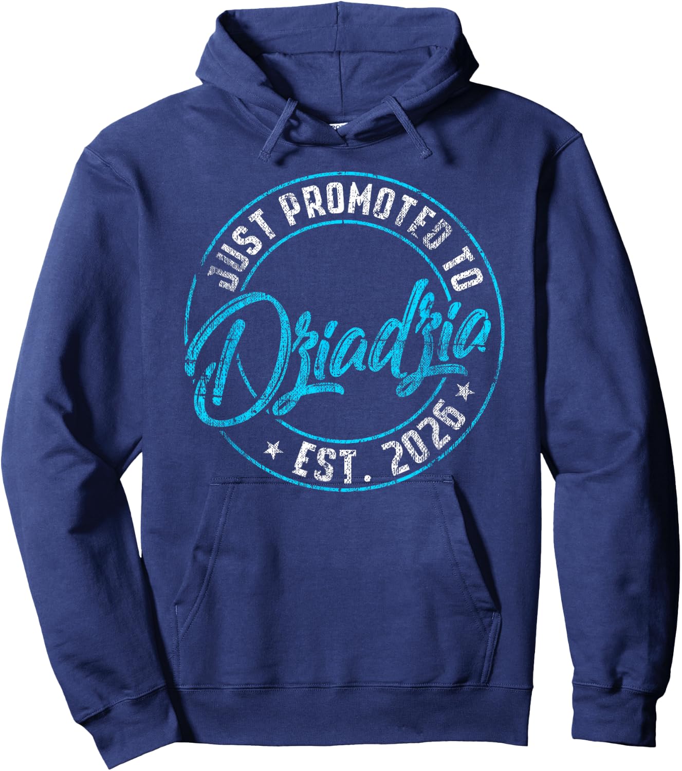 New Dziadzia First Time 2026 Promoted to Grandpa Announce Hoodie - Hoodie | Navy