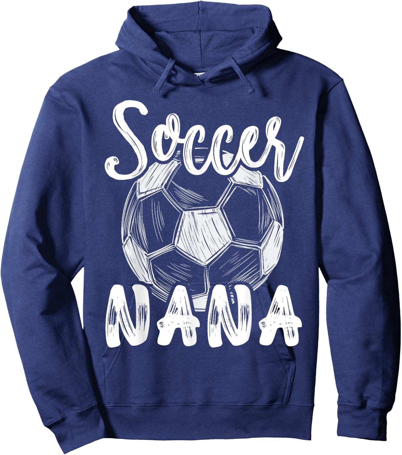 Soccer Nana Women Family Matching Team Player Soccer Ball Hoodie - Hoodie | Navy