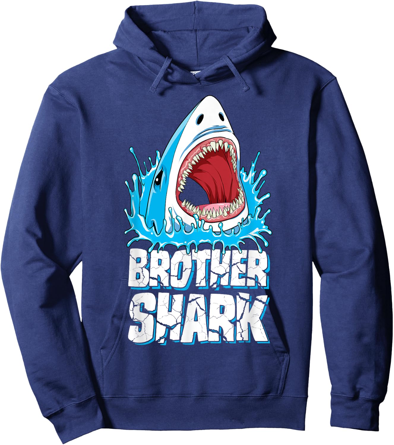 Brother Shark T Shirt Family Matching Men Boys Jawsome Gifts Hoodie - Hoodie | Navy