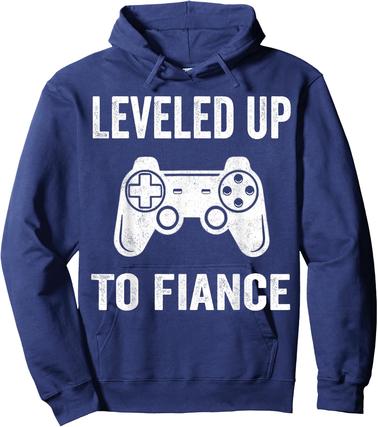 Leveled Up To Fiance Newly Engaged Couple Men Gift Hoodie - Hoodie | Navy