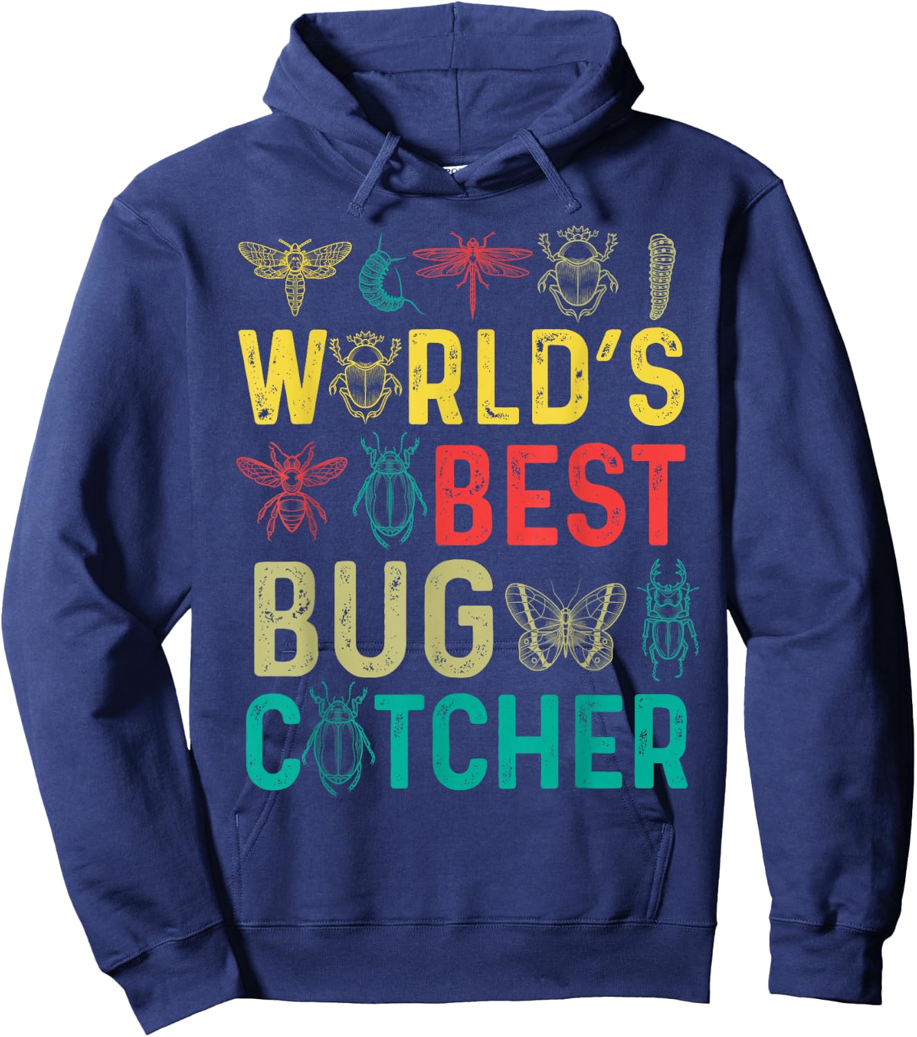 World Best Bug Catcher Insect Hunter Butterfly Collector Hoodie - Hoodie | Navy