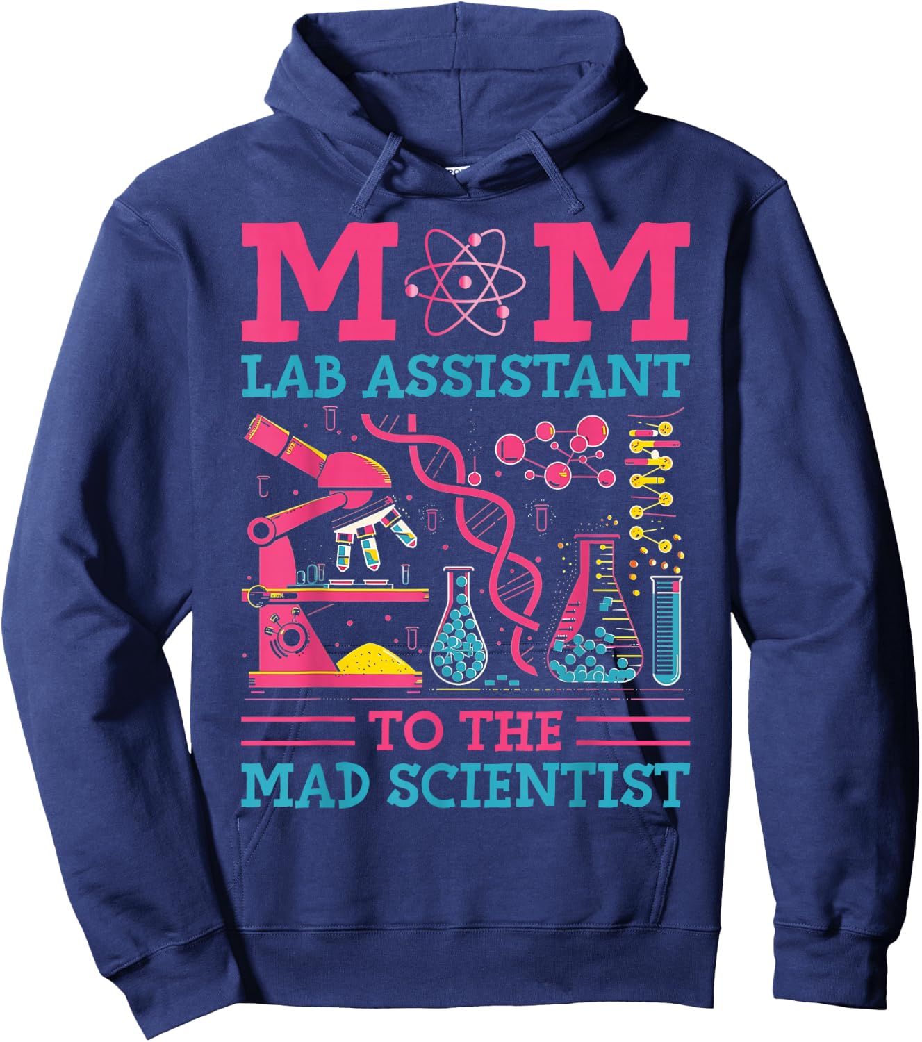 Mom Lab Assistant To The Mad Scientist Party Birthday Hoodie - Hoodie | Navy