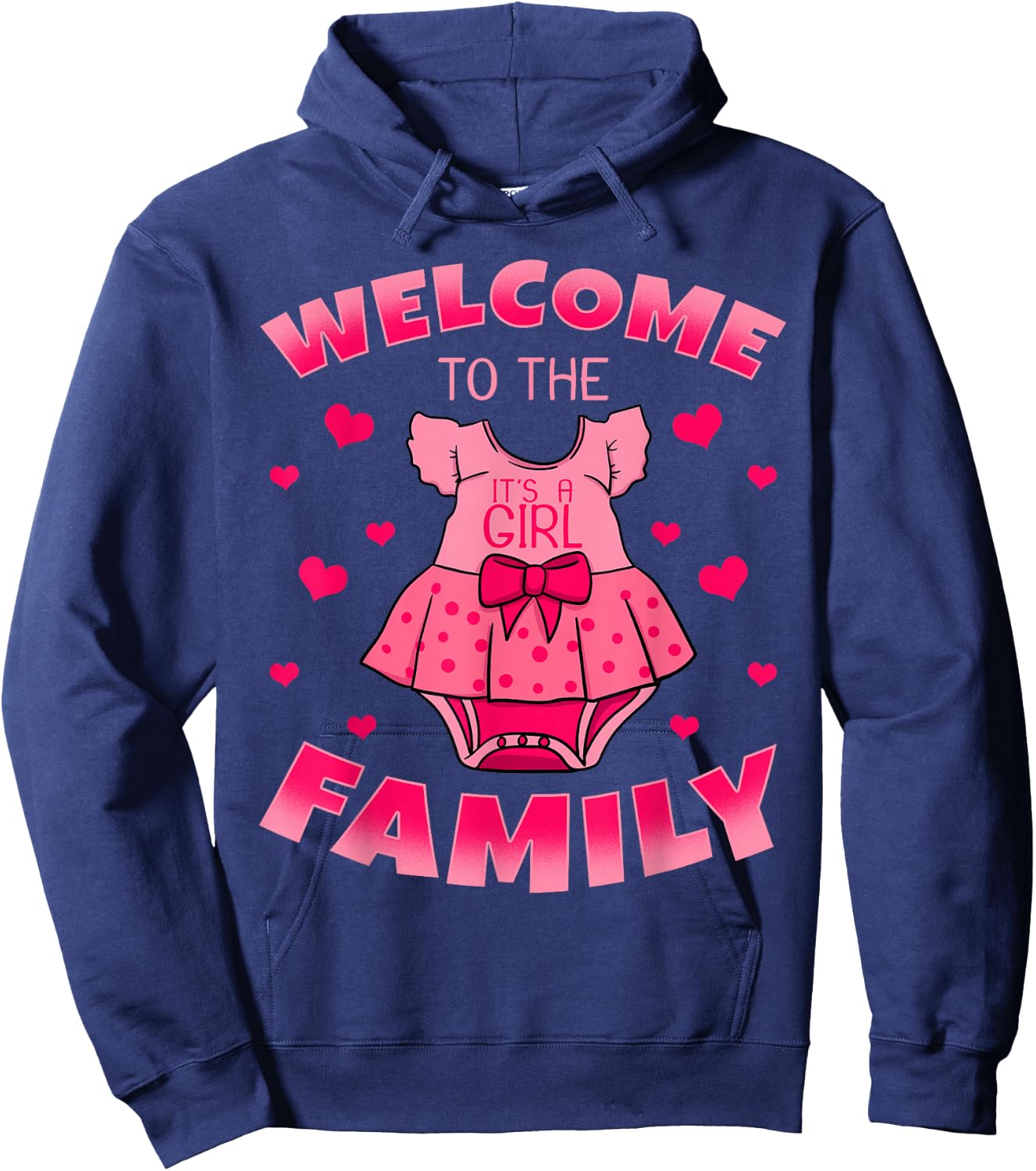 It's A Girl Gender Reveal Baby Shower Daughter Birth Gift Hoodie - Hoodie | Navy
