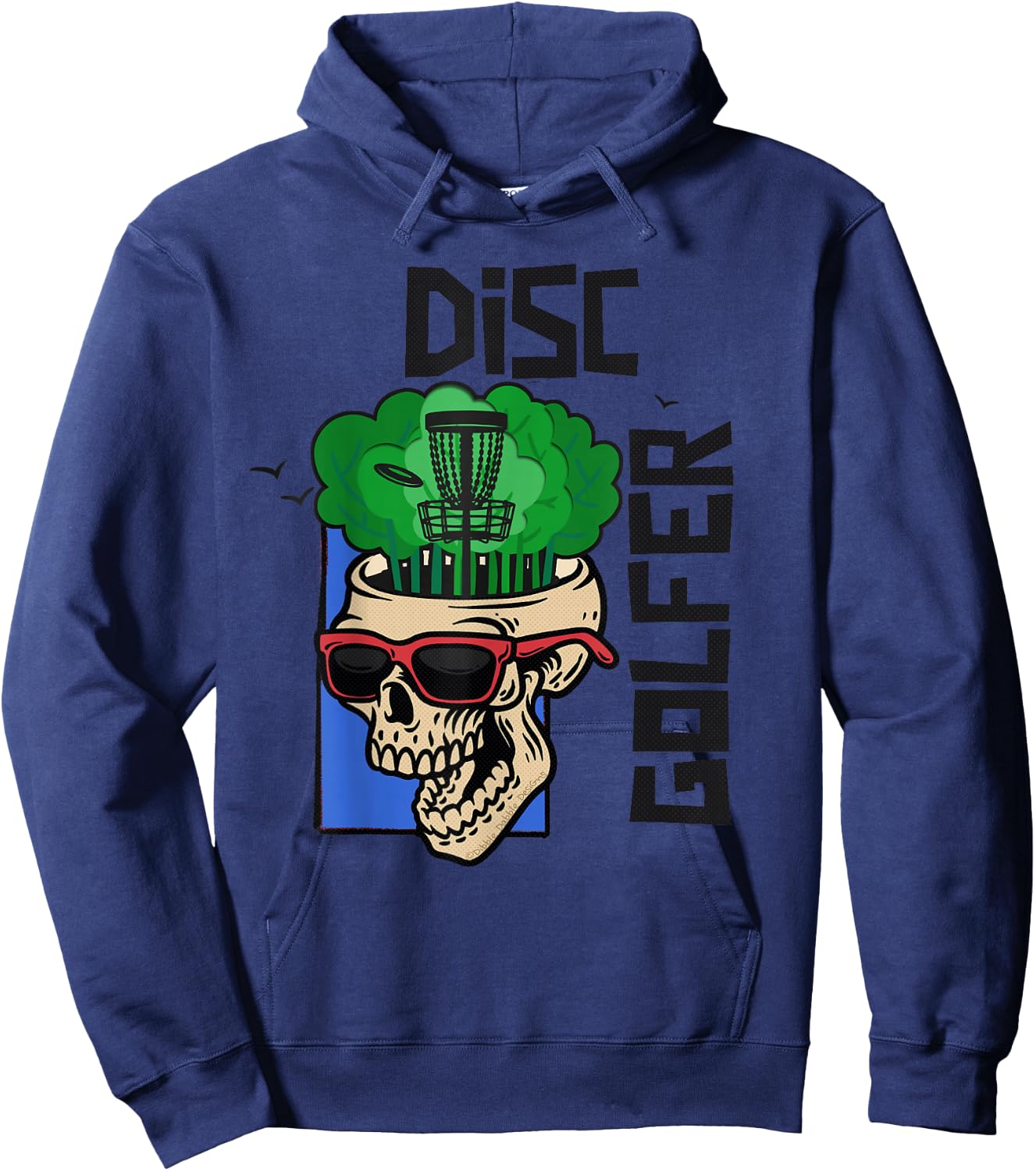 Funny Disc Golf on the Brain - Disc Golf Hoodie - Hoodie | Navy