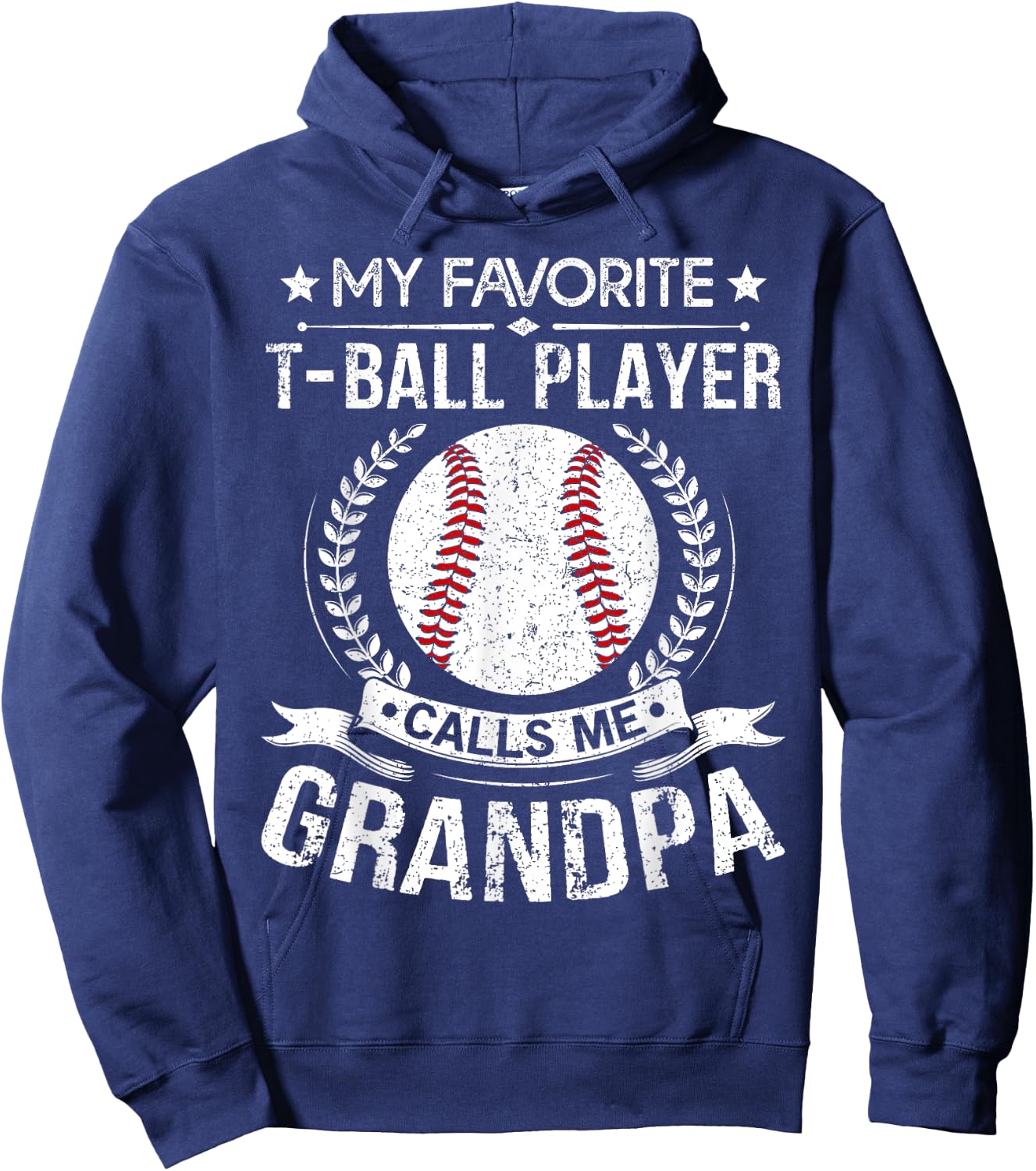 T Ball Grandpa Shirt - Funny Proud Ball Grandpa Favorite Hoodie - Hoodie | Navy