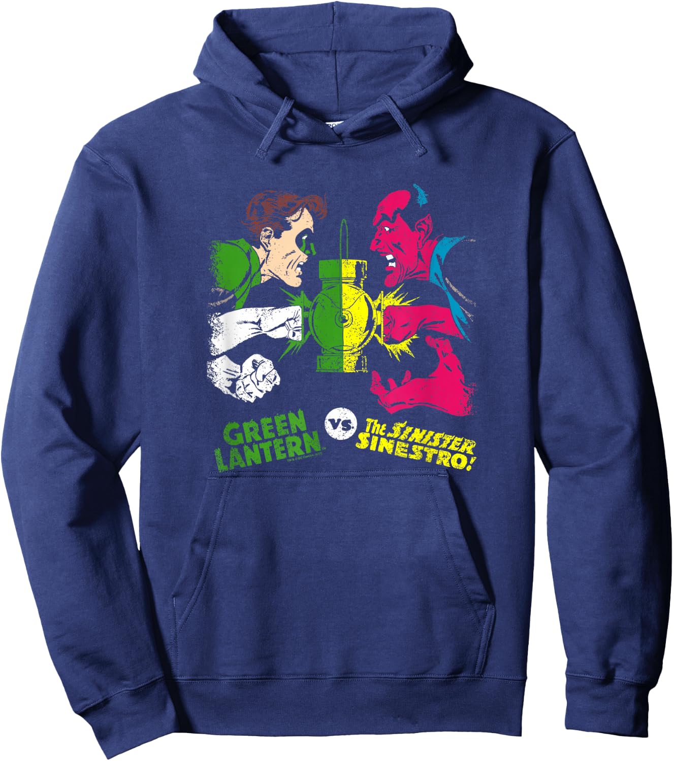 Green Lantern vs Sinestro T Shirt Hoodie - Hoodie | Navy