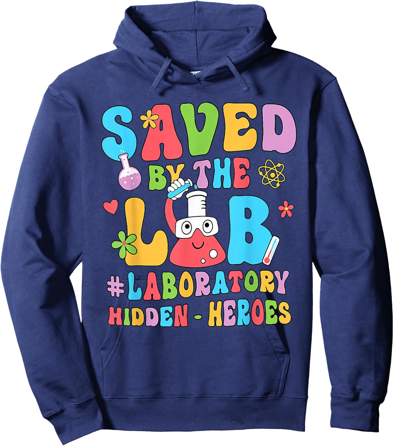 Saved By The Lab Week Laboratory Phlebotomy Week Lab Tech Hoodie - Hoodie | Navy