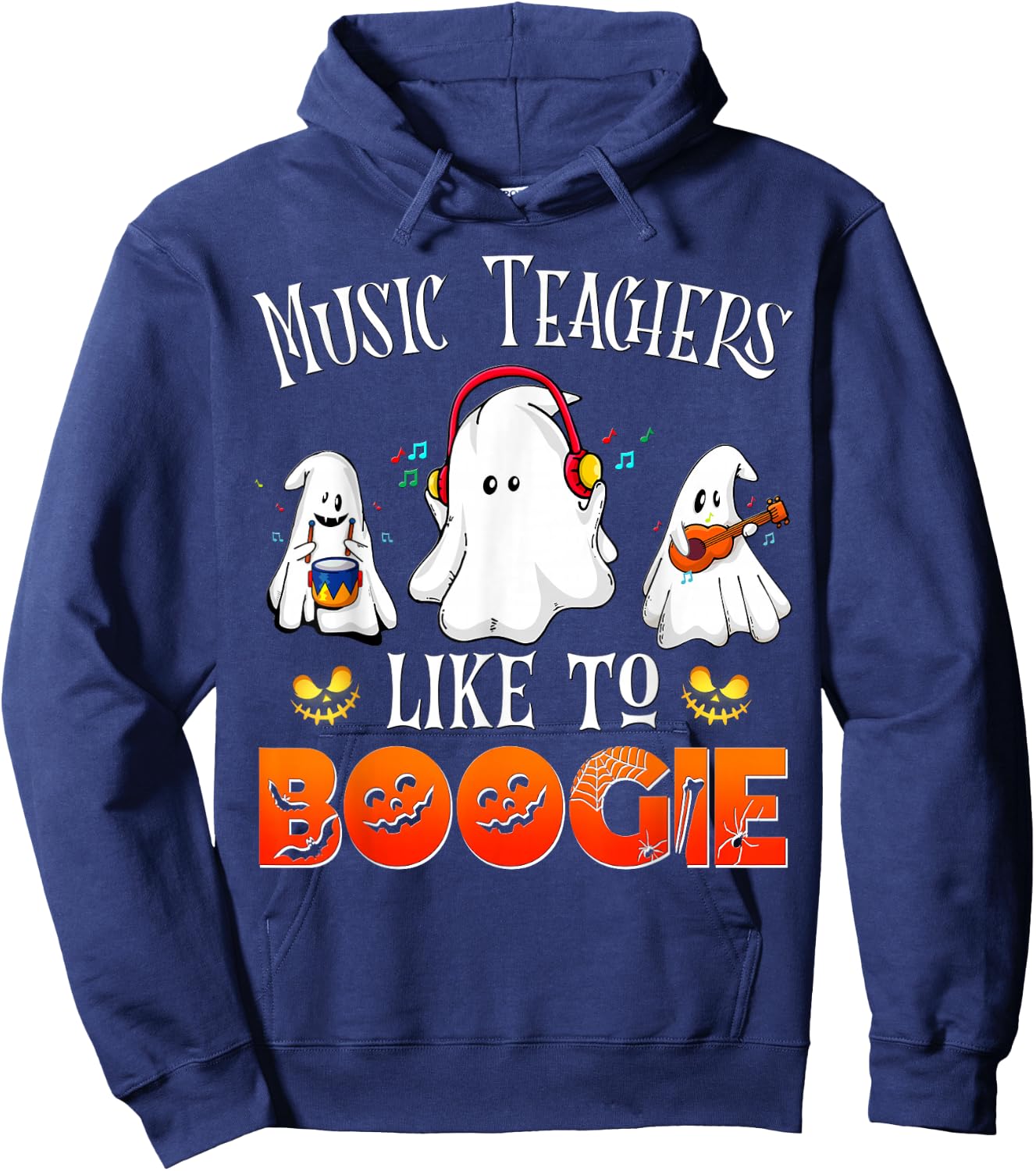 Halloween School Marching Band Music Teachers Like to Boogie Men Women Hoodie - Hoodie | Navy