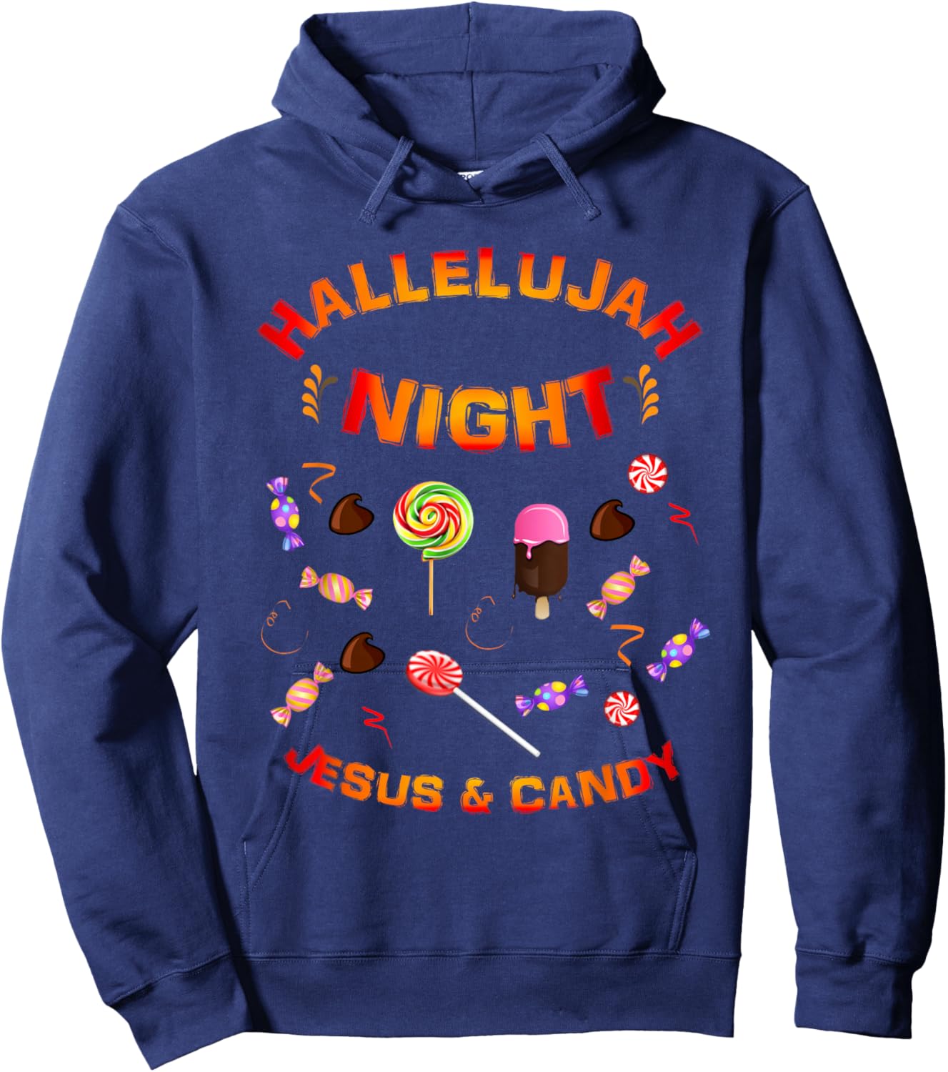 Hallelujah Night Religious Halloween Alternative Celebration Hoodie - Hoodie | Navy