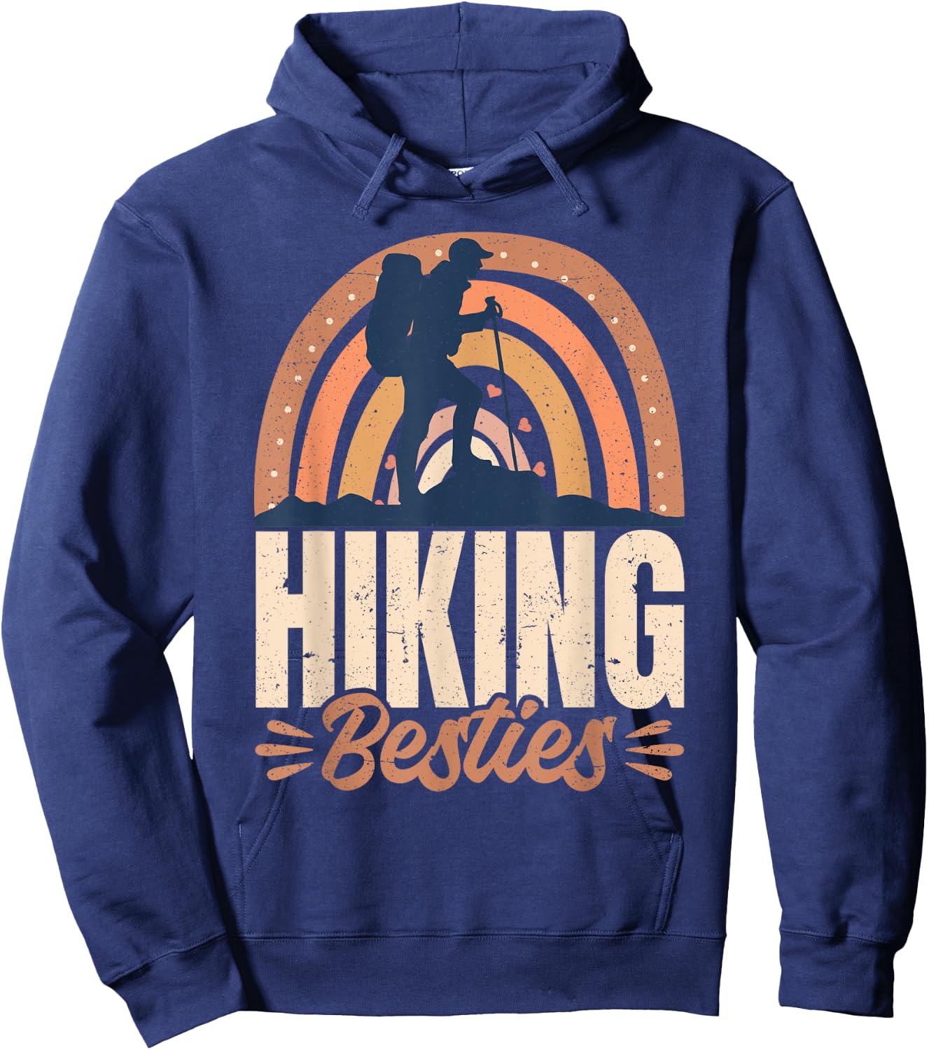 Hiking Besties BFF Best Friends Bestie Hoodie - Hoodie | Navy