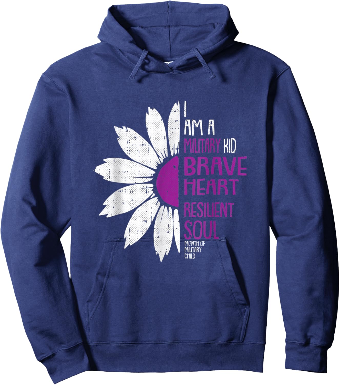 Im A Military Kid Month Of The Military Child Army Soldier Hoodie - Hoodie | Navy