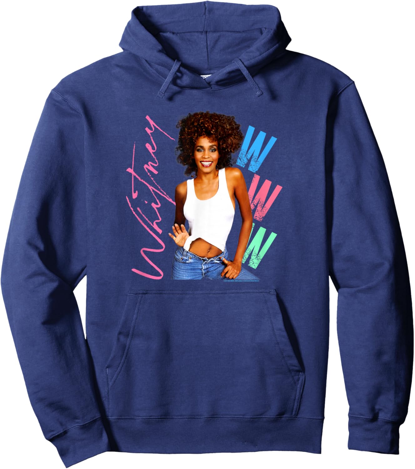 Whitney Houston I Wanna Dance with Somebody Small Hoodie - Hoodie | Navy