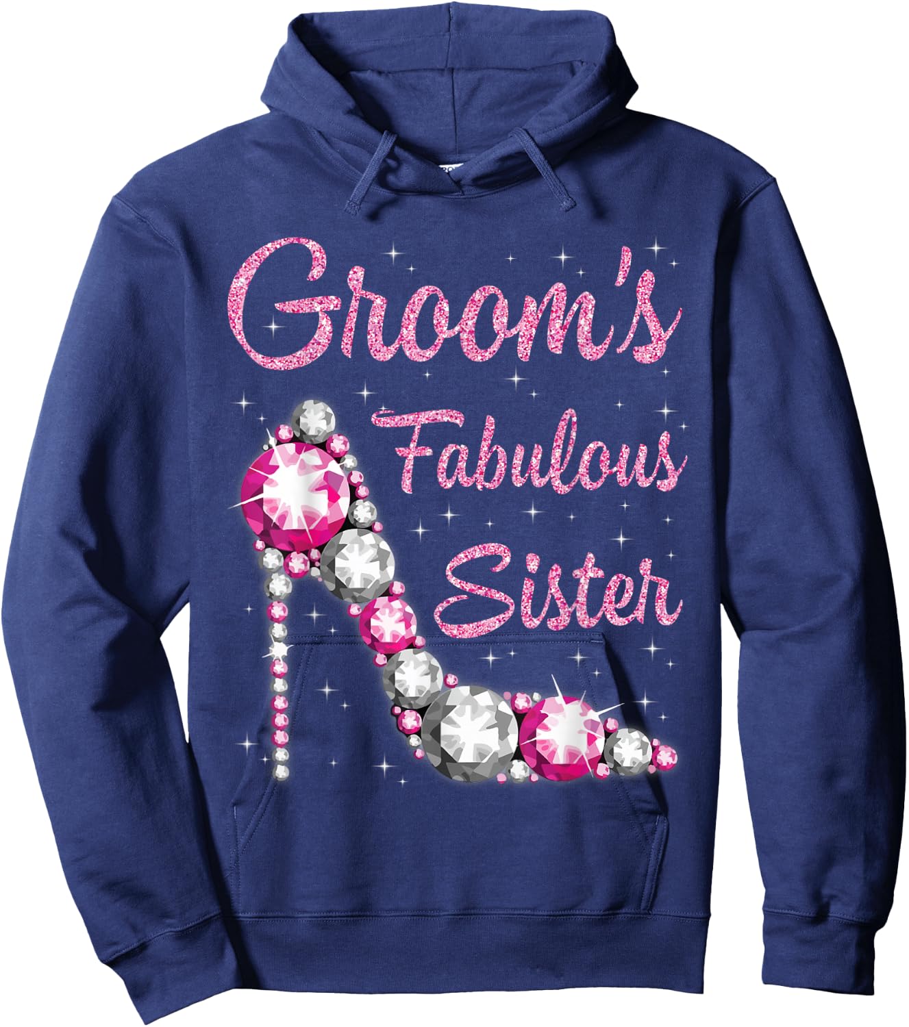 Groom's Fabulous Sister Happy Wedding Marry Vintage Shirt Hoodie - Hoodie | Navy