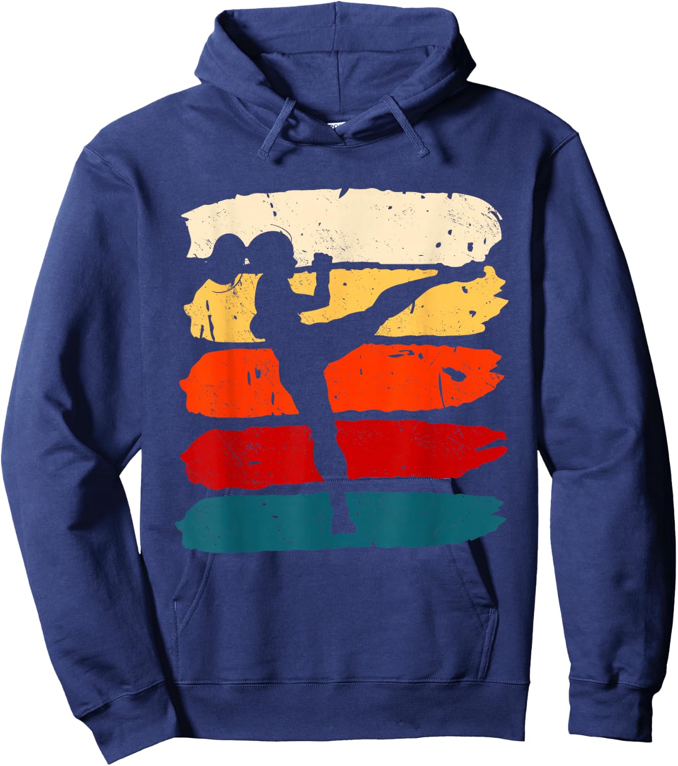Kickboxing Woman Kickboxer Karate Boxing MMA Fighter Hoodie - Hoodie | Navy