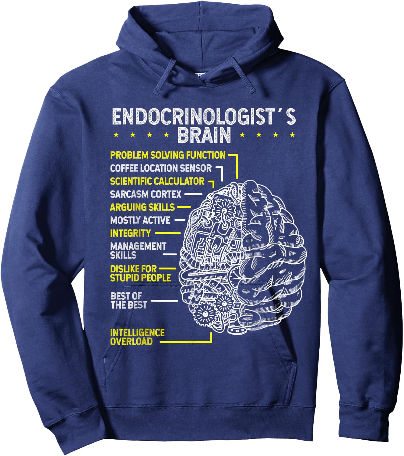 Endocrinologist Endocrine Diabetologsit Brain Endocrinology Hoodie - Hoodie | Navy