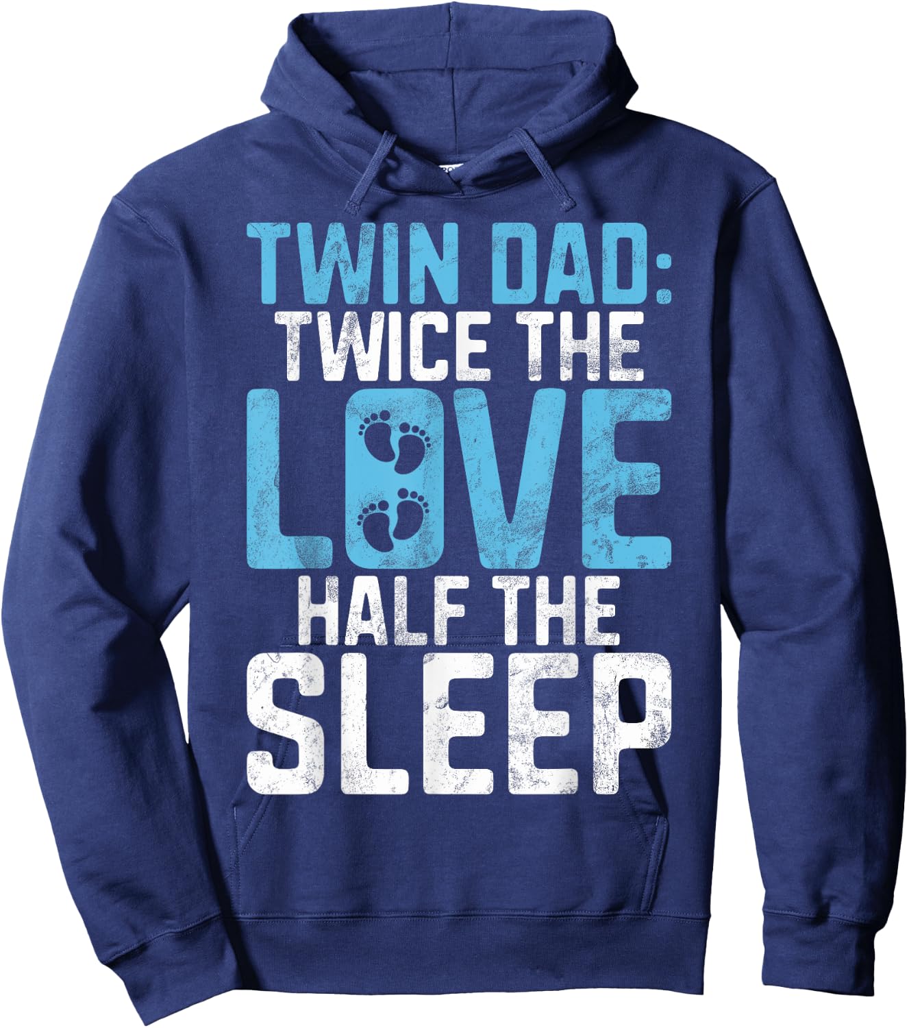 Twice the Love half the Sleep Twin Dad Hoodie - Hoodie | Navy