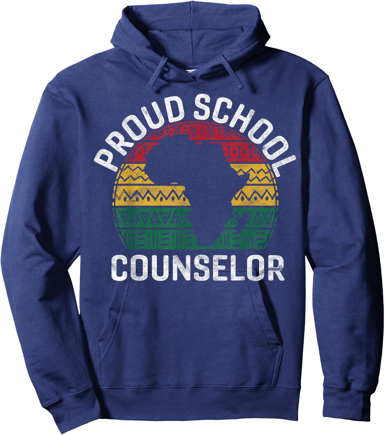 Proud School Counselor Gift Pride Black History Month Pupil Hoodie - Hoodie | Navy