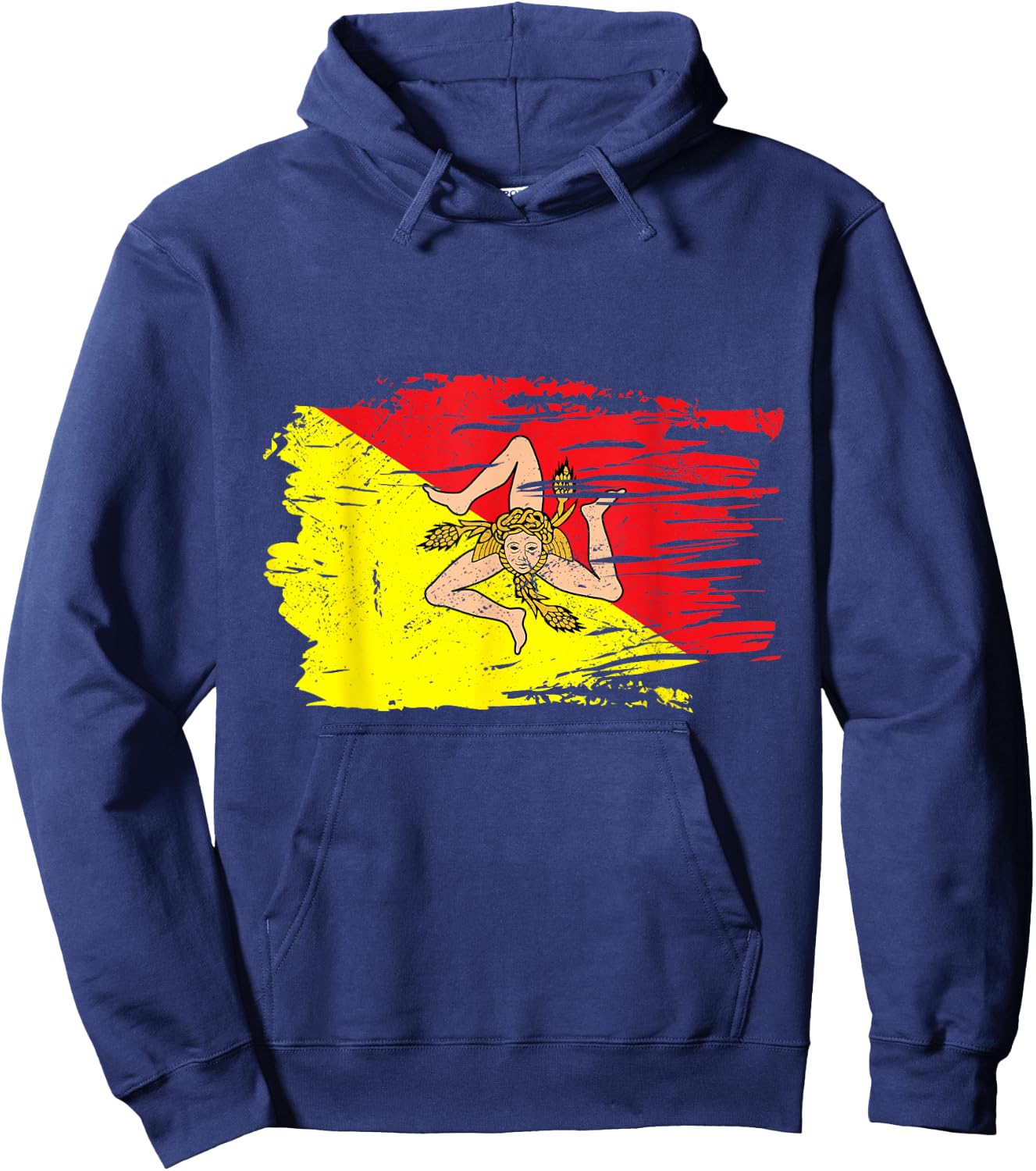 Sicilia Flag Sicily Palermo Italy Hoodie - Hoodie | Navy
