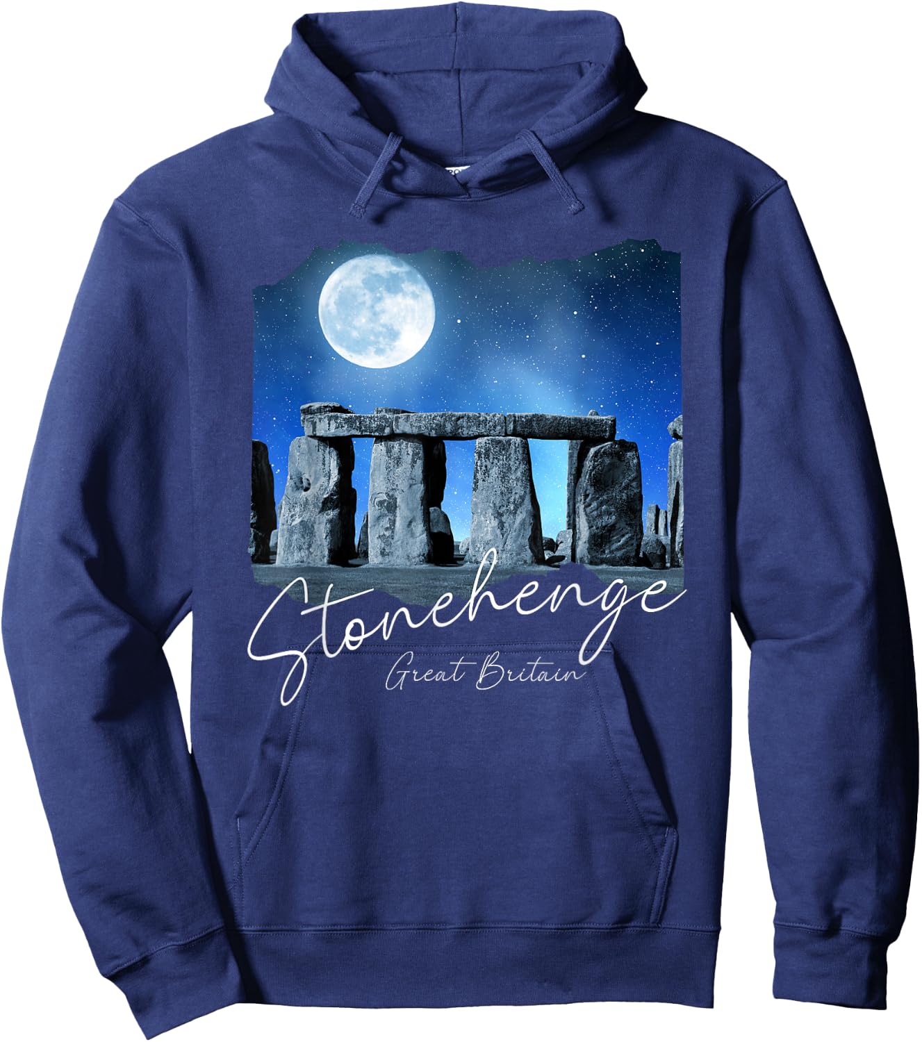 Stonehenge England Souvenir - Stonehenge At Night Hoodie - Hoodie | Navy