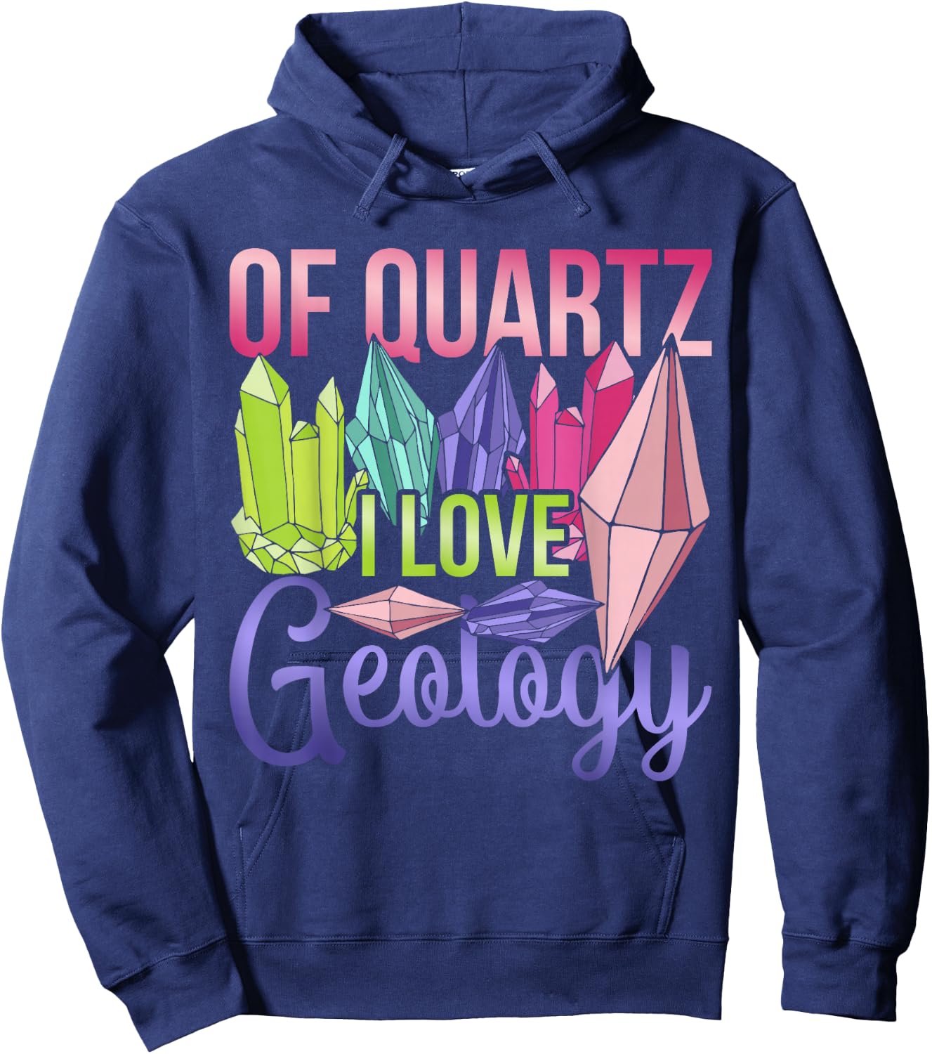 Rock Collector Quartz Geologist Funny Geology Hoodie - Hoodie | Navy