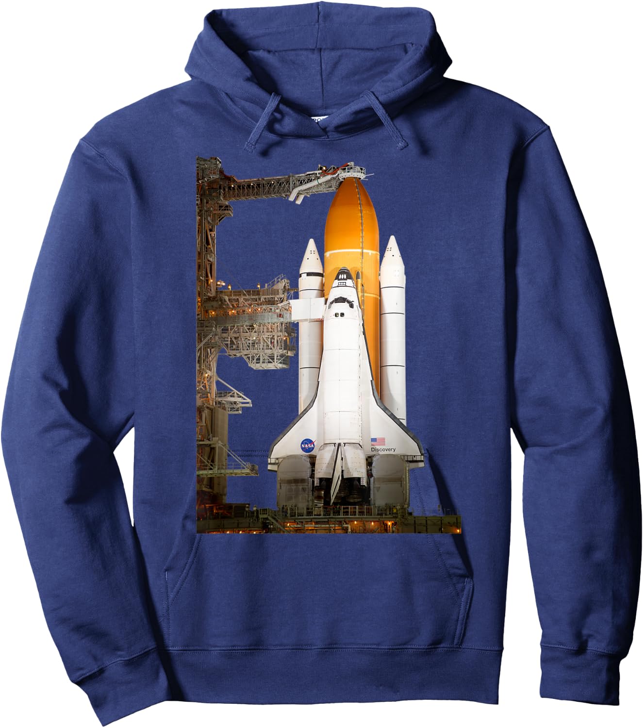 Space Shuttle Discovery Launch Pad Space Explorer Hoodie - Hoodie | Navy