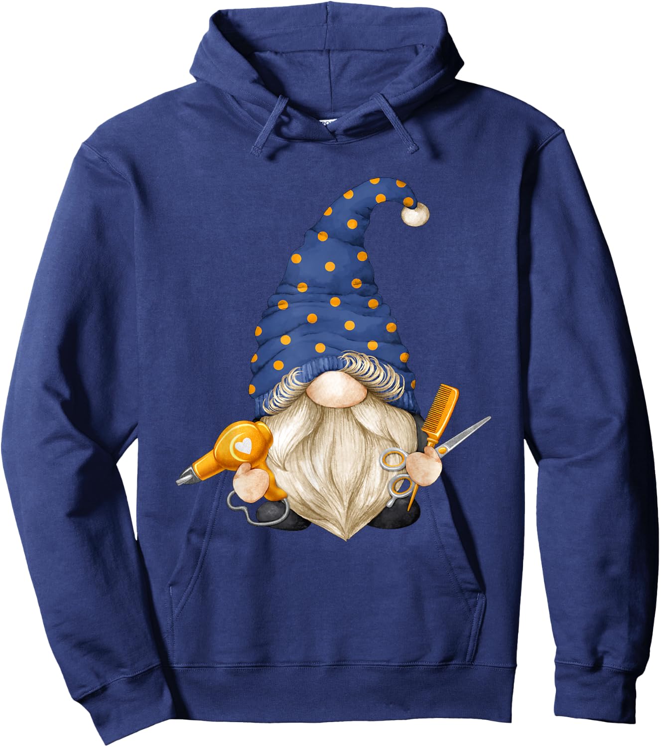 Funny Barber Gnome For Hairdresser With Hairstylist Gnome Hoodie - Hoodie | Navy